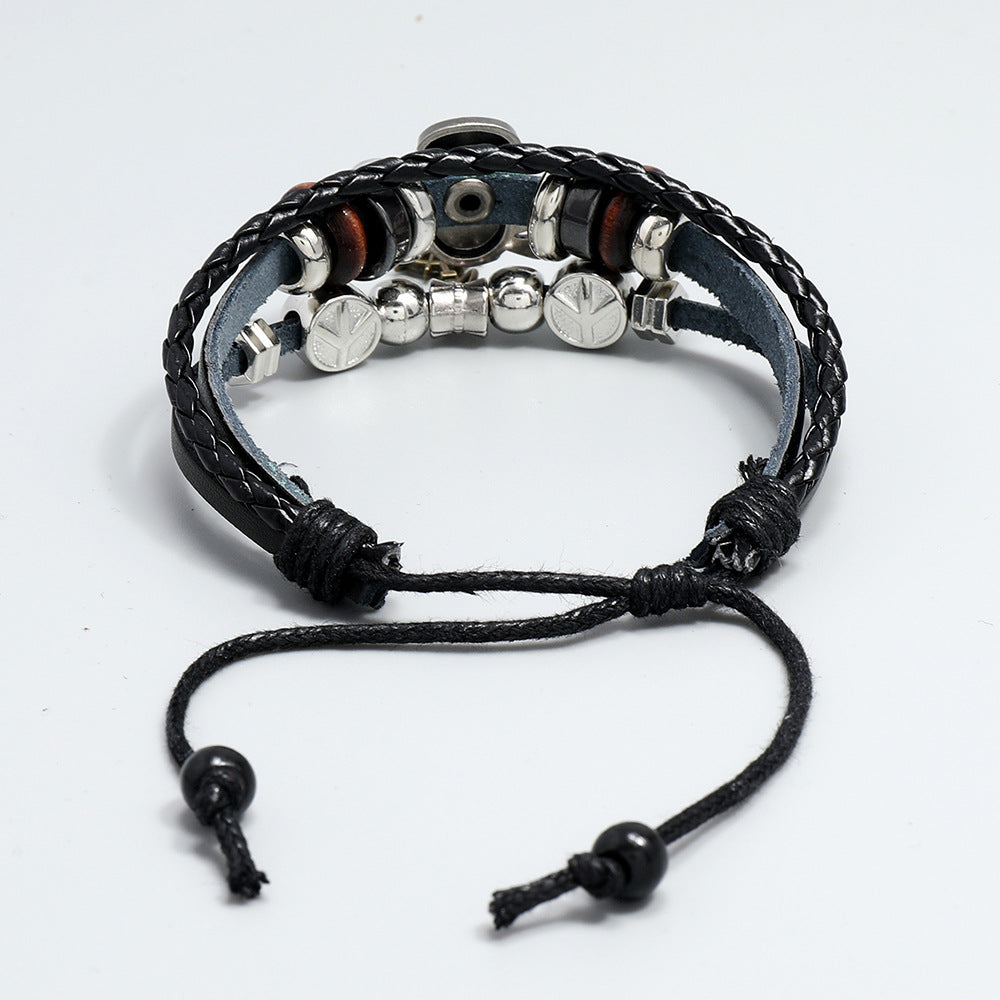 Wholesale Cross Vintage Leather Bracelet